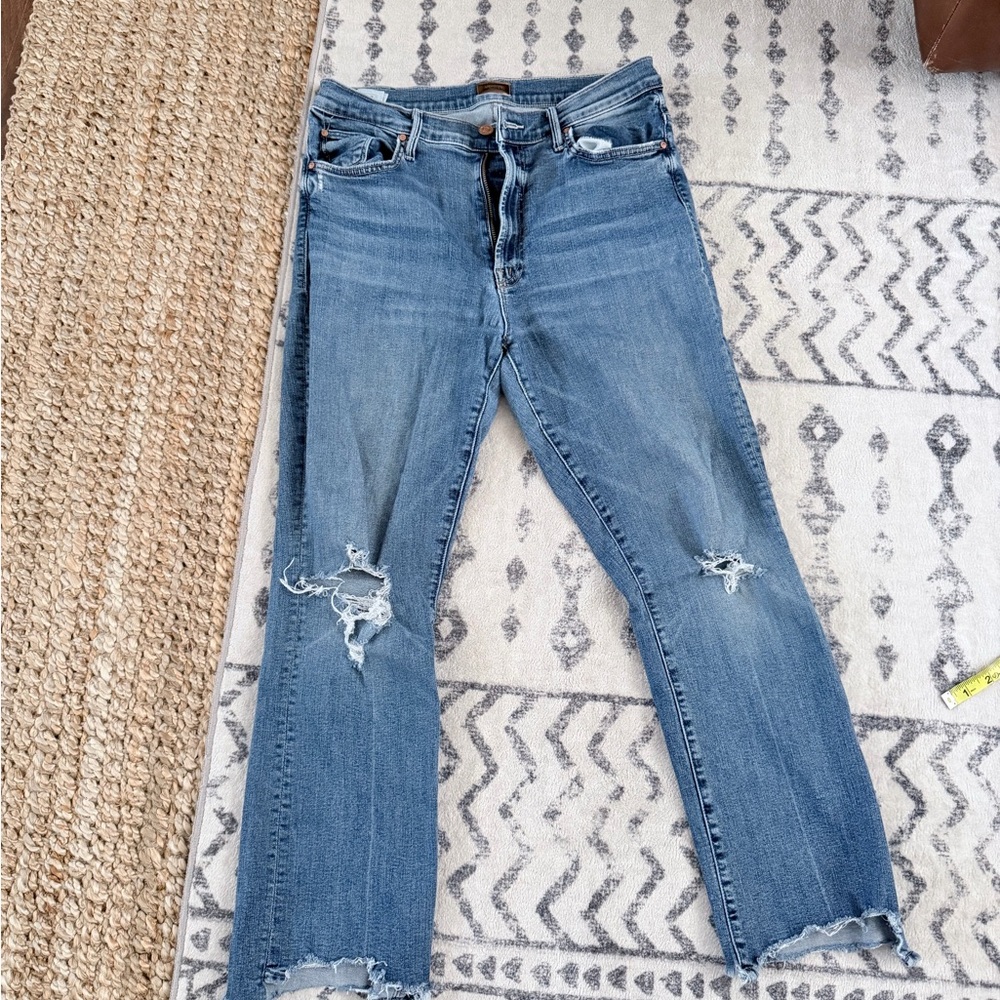 MOTHER Classic Blue Straight Leg Jeans